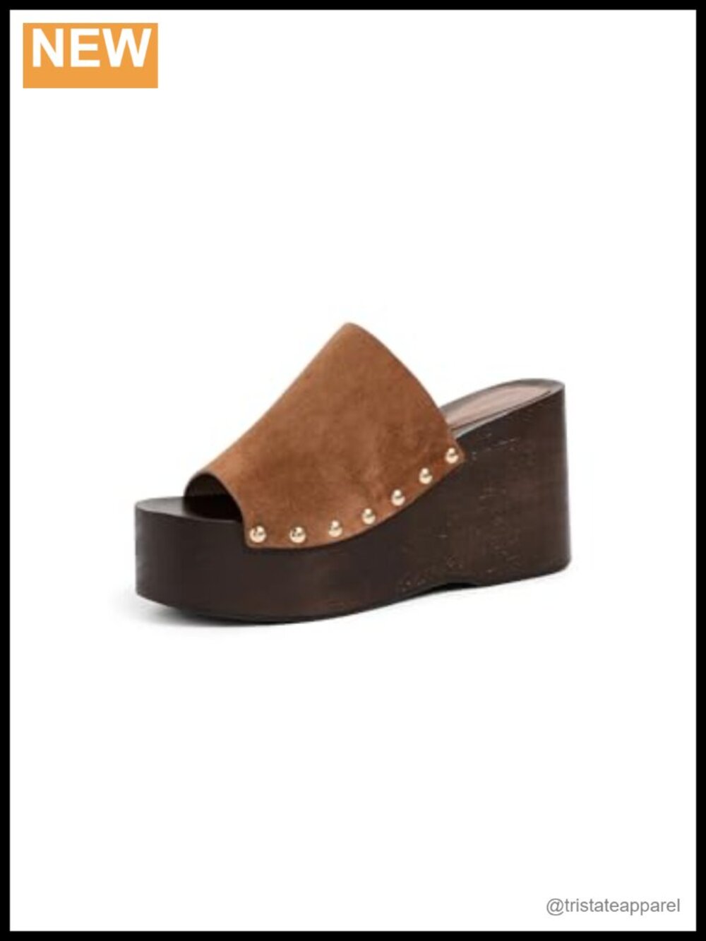 Suede Clog Slide Platform Wedge Slip On Casual Sandal